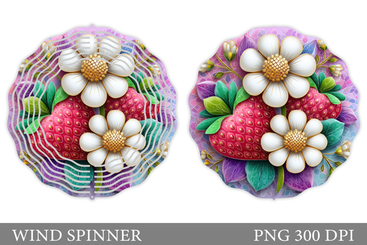 Strawberry Wind Spinner Sublimation. Summer Wind Spinner