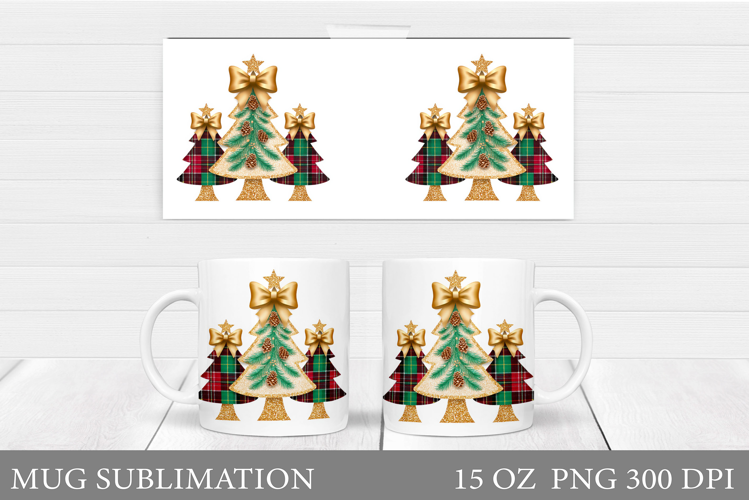 Christmas Tree Mug Sublimation. Christmas Tree Mug Design