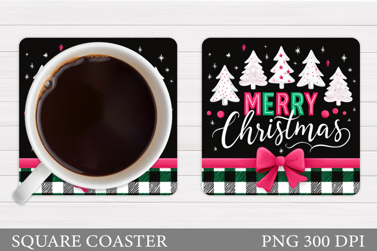 Merry Christmas Coaster. Christmas Coaster Design