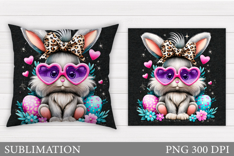 Easter Bunny Sublimation. Easter Bunny Pillow Design