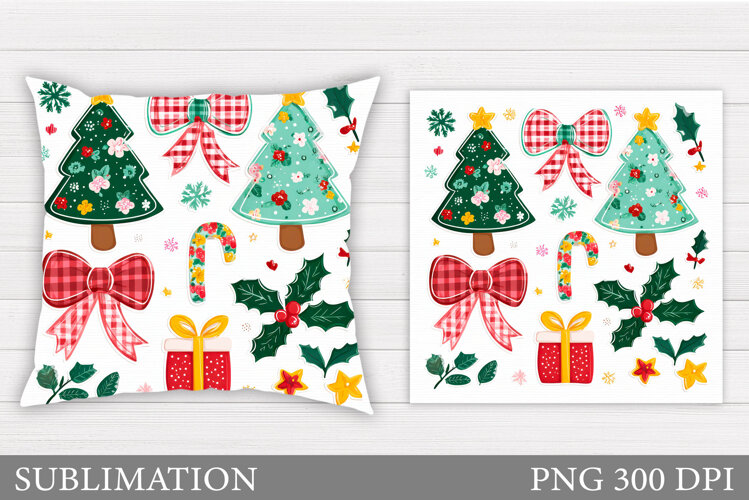 Christmas Pillow Design. Christmas Sublimation example image 1