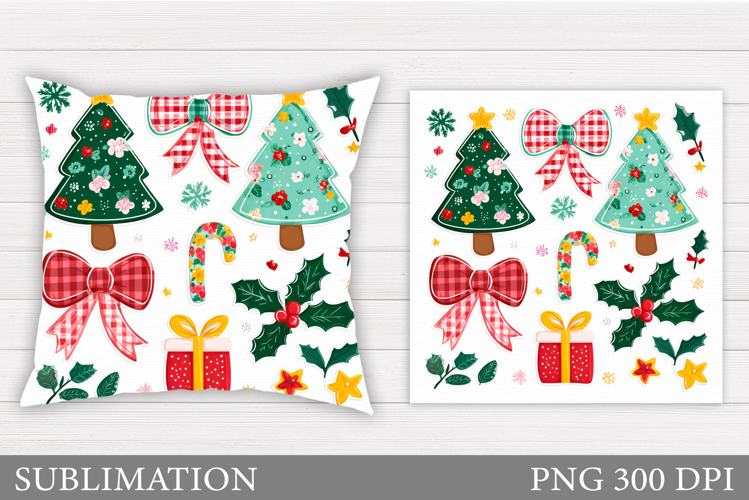 Christmas Pillow Design. Christmas Sublimation