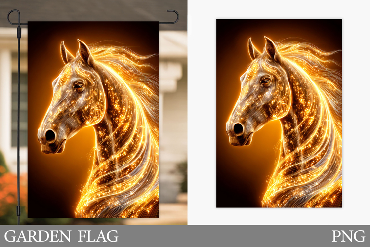 Horse Garden Flag Design. Horse Sublimation