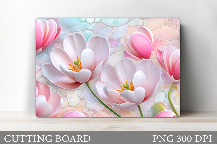 Tulips Cutting Board. Flowers Cutting Board Sublimation example image 1