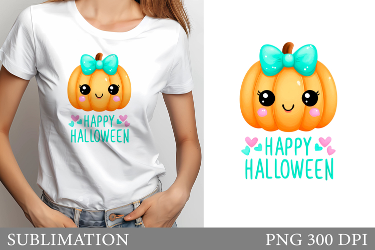 Cute Pumpkin T-Shirt Desugn. Cute Pumpkin Sublimation