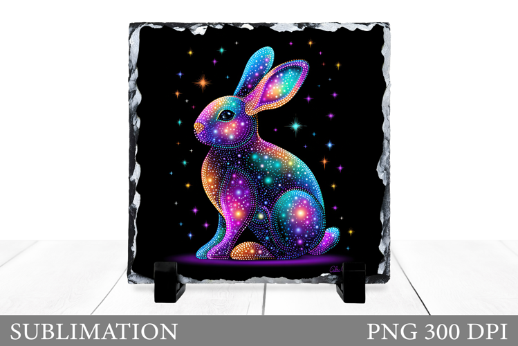 Cute Bunny Sublimation. Cute Bunny Slate Design