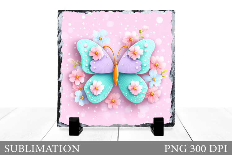 Butterfly Sublimation. Butterfly Slate Design