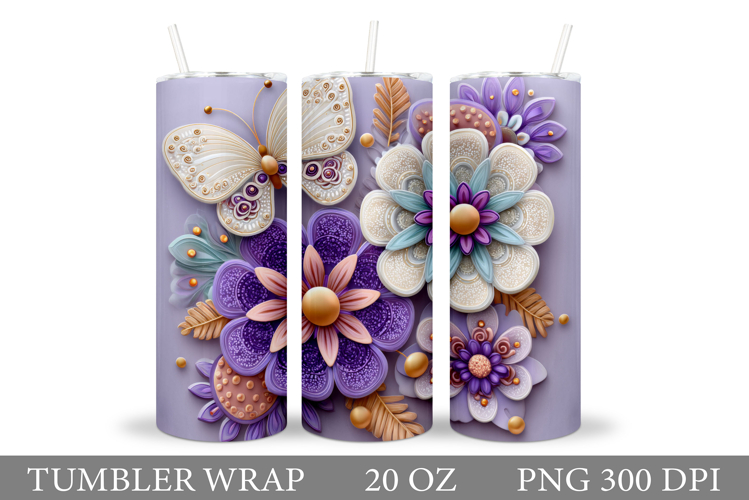 Butterfly Tumbler Design. Butterfly Tumbler Sublimation