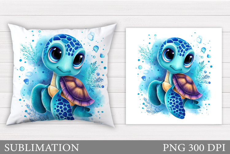 Cute Turtle Clipart Image 8
