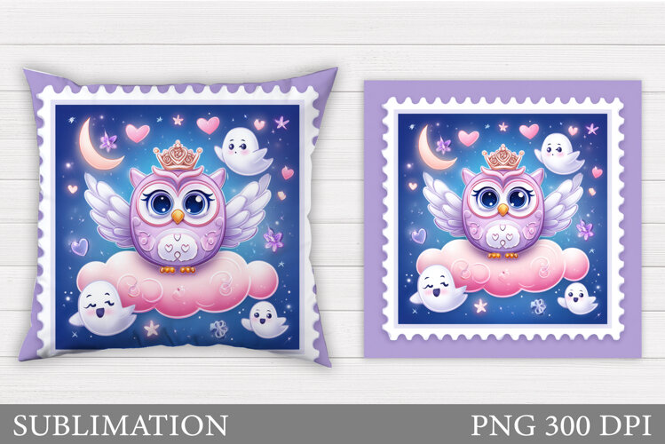 Halloween Owl Pillow. Halloween Pillow Sublimation example image 1