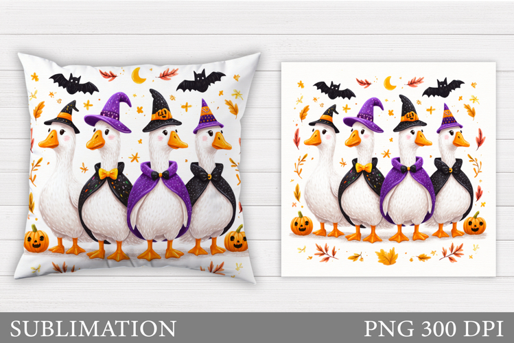 Halloween Goose Pillow Sublimation. Halloween Pillow Design