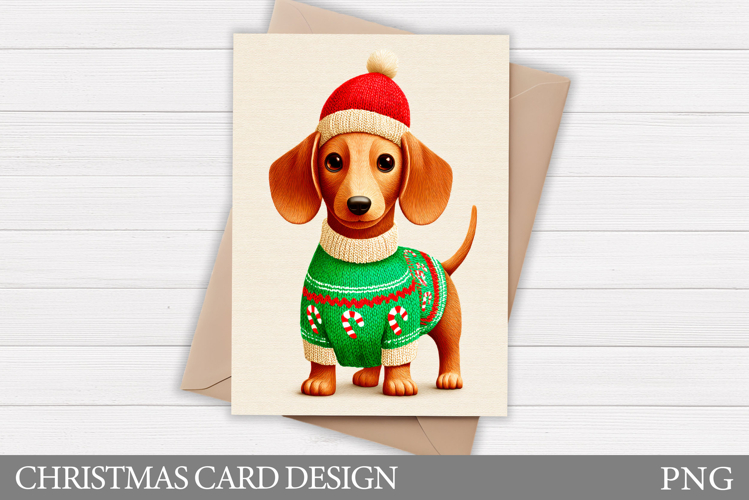 Christmas Card Design. Christmas Dog Card Printable