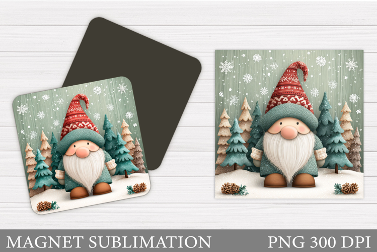Christmas Gnome Magnet. Christmas Magnet Sublimation