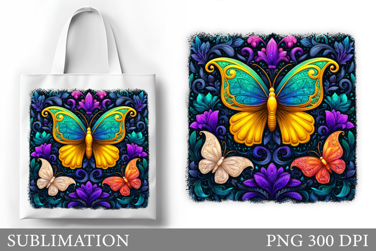 Butterflies Tote Bag Sublimation. Butterflies Sublimation