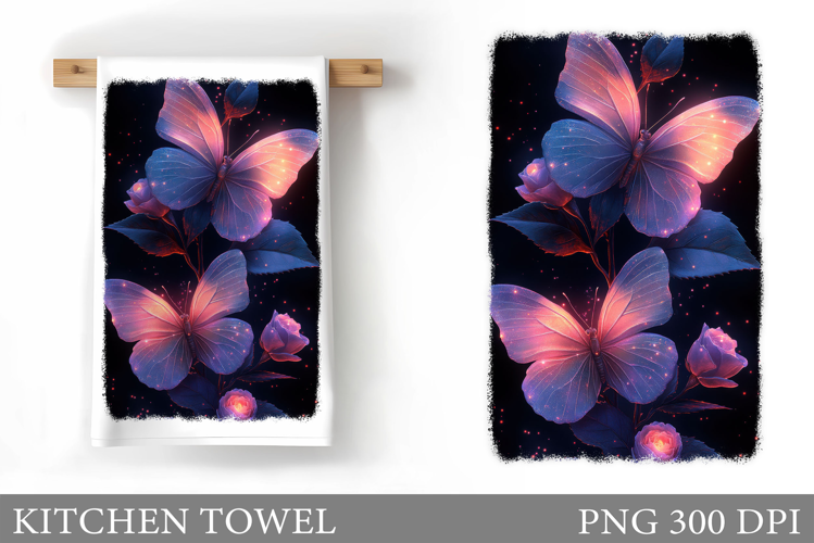 Butterfly Kitchen Towel. Butterfly Sublimation