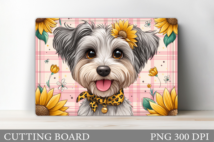 Cute Dog Cutting Board Design. Cute Dog Sublimation