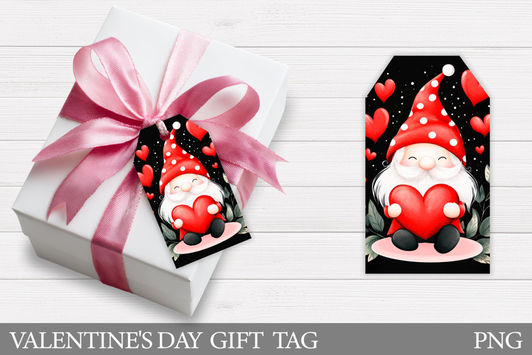 Valentines Gnome Gift Tags. Valentine Gift Tag Printable