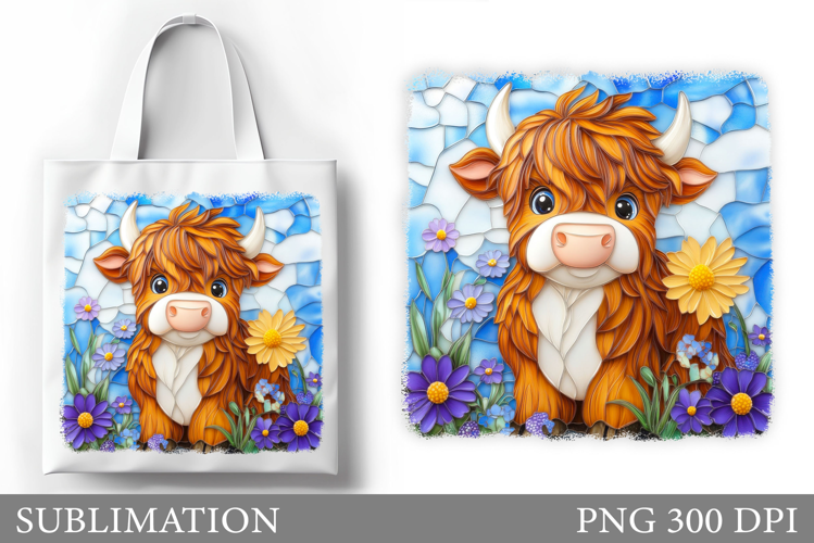 Cute Cow Tote Bag Sublimation. Cow Flowers Sublimation