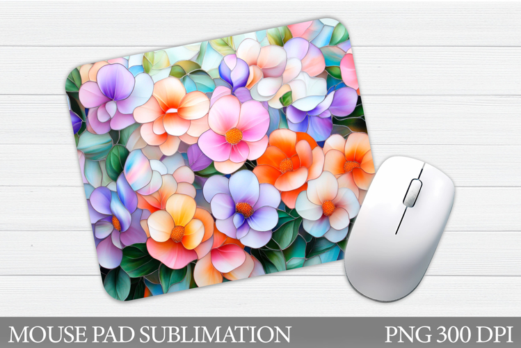 Flowers Mouse Pad Sublimation. Floral Mouse Pad Design