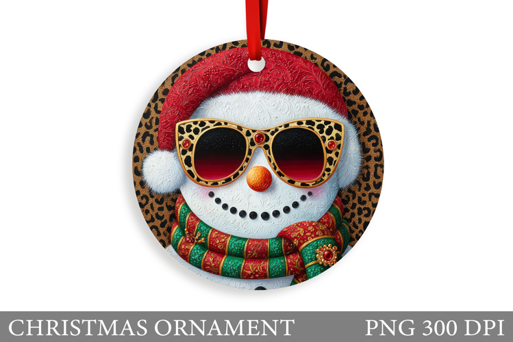 Cute Snowman Christmas Ornament. Snowman Ornament Design