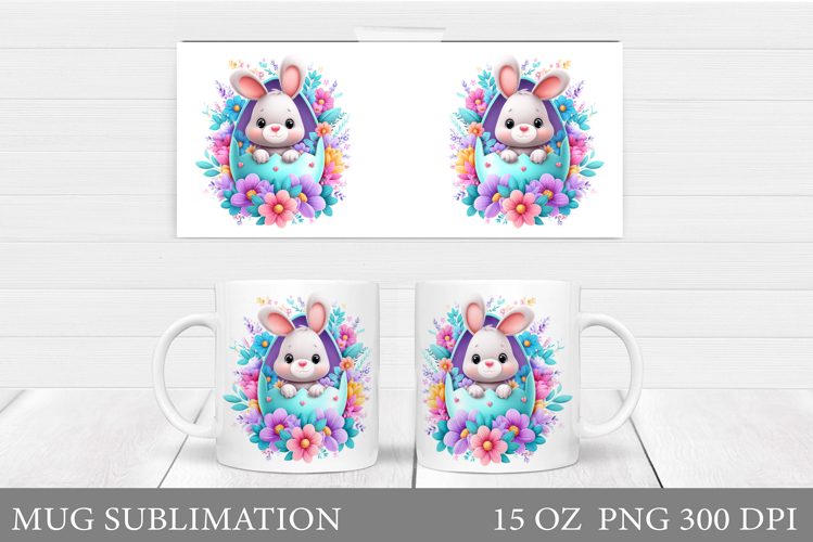 Easter Bunny Mug Design. Easter Mug Sublimation