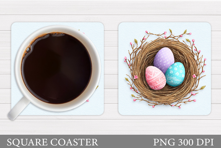 Easter Eggs Coaster Design. Easter Coaster Sublimation