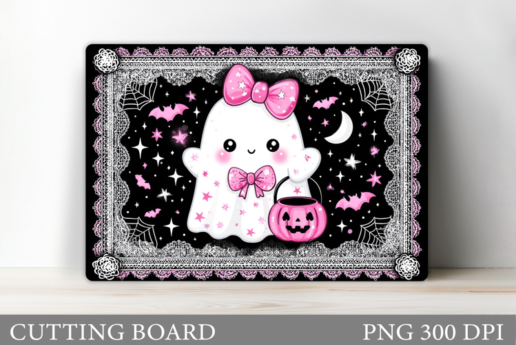 Ghost Cutting Board Sublimation. Halloween Cutting Board