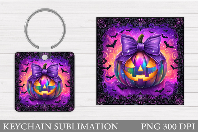 Halloween Pumpkin Keychain. Halloween Keychain Design