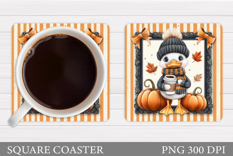 Fall Goose Coaster Design. Fall Coaster Sublimation