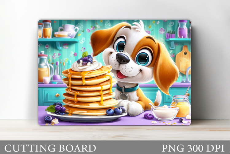 Funny Dog Cutting Board Design. Cute Dog Sublimation
