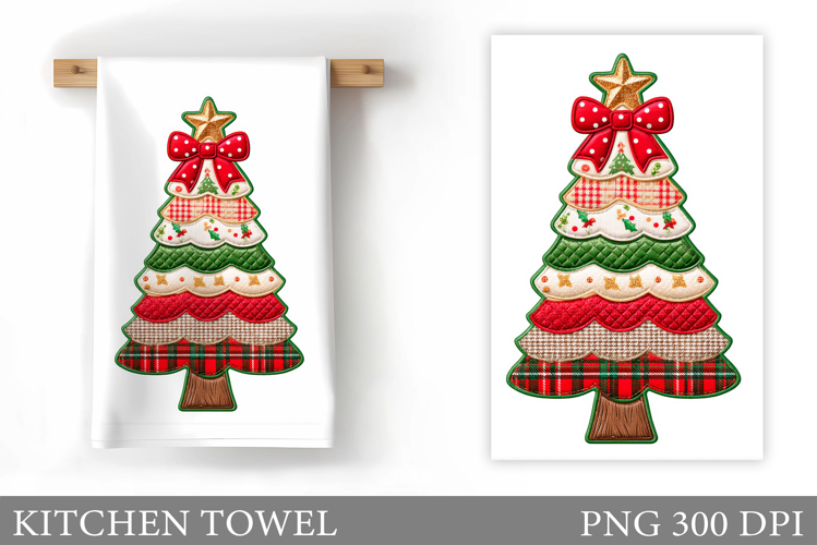 Christmas Tree Kitchen Towel. Christmas Kitchen Towel Design