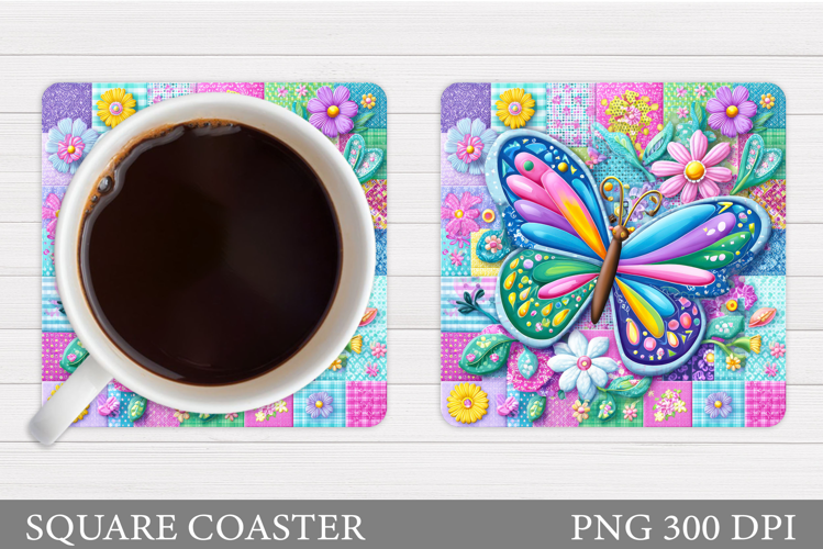 Butterfly Coaster Design. Butterfly Sublimation