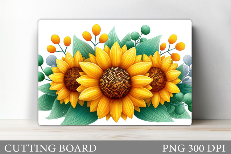 Sunflowers Cutting Board. Floral Cutting Board Design