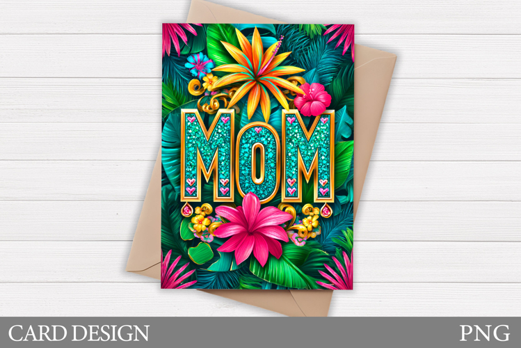 Mothers Day Card Printable. Floral Card Design