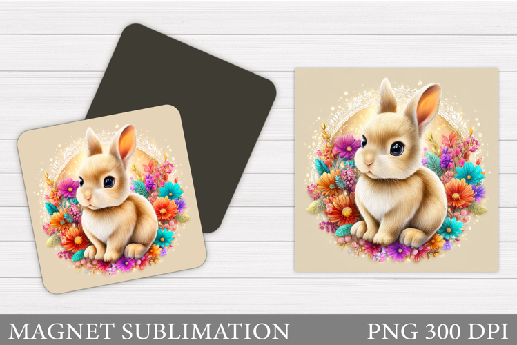 Cute Bunny Magnet Design. Cute Bunny Sublimation