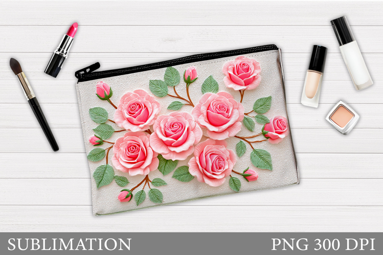 Roses Cosmetics Bag Design. Roses Sublimation