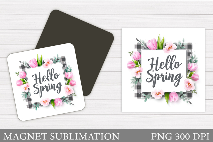 Spring Magnet Design. Flowers Magnet Sublimation