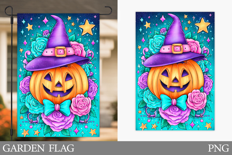 Halloween Pumpkin Garden Flag. Halloween Garden Flag Design