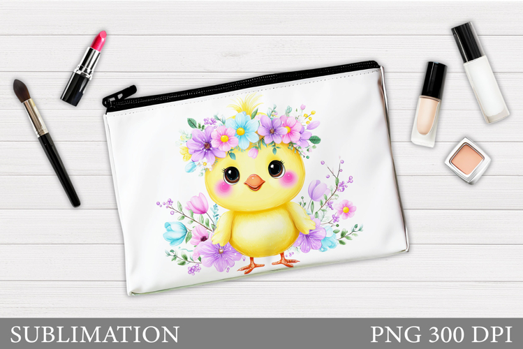Cute Chick Cosmetics Bag. Chick Makeup Bag Sublimation