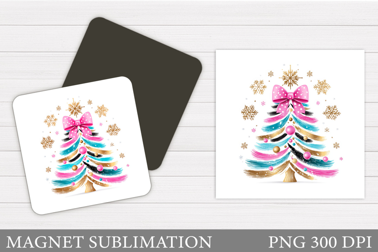 Christmas Tree Magnet Design. Christmas Magnet Sublimation