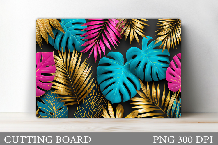 Tropical Leaves Cutting Board. Kitchen Cutting Board Design