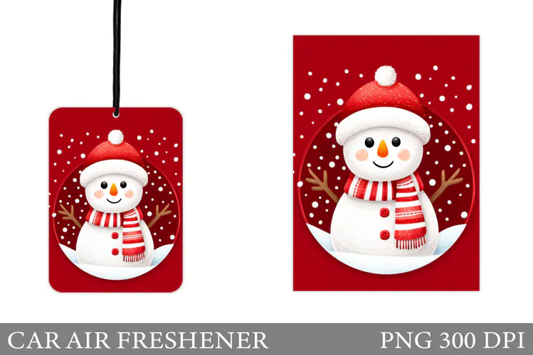 Snowman Car Air Freshener. Christmas Car Air Freshener