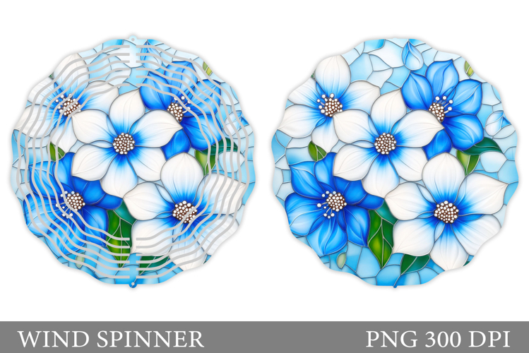 Flowers Wind Spinner Design. Floral Wind Spinner Sublimation