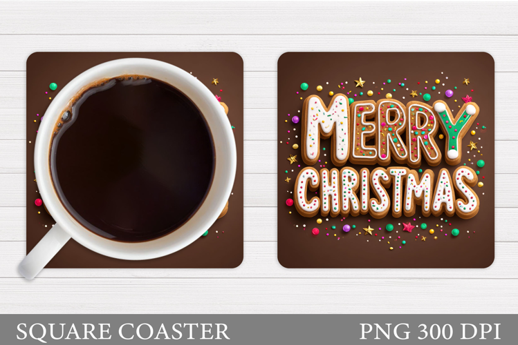 Merry Christmas Coaster. Christmas Coaster Design