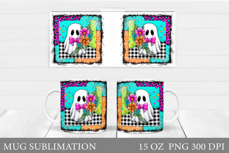 Ghost Mug Sublimation. Halloween Mug Design