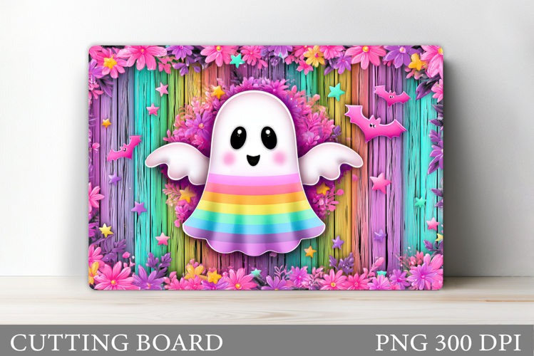 Ghost Cutting Board Sublimation. Halloween Cutting Board