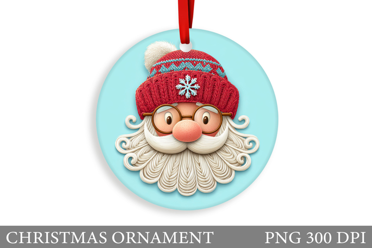 Santa Claus Christmas Ornament. Santa Claus Sublimation