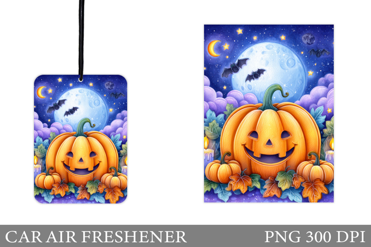 Scary Pumpkin Car Air Freshener. Halloween Car Air Freshener