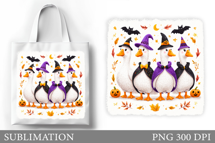 Halloween Goose Tote Bag. Halloween Tote Bag Sublimation