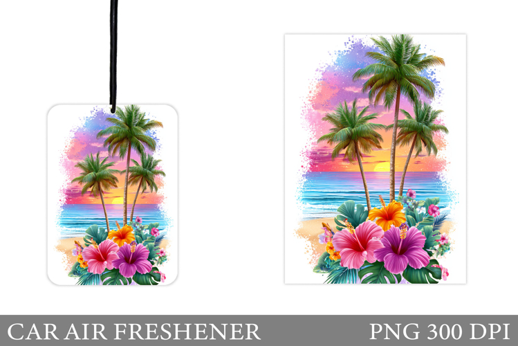 Palm Tree Car Air Freshener. Sea Car Air Freshener Design